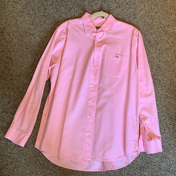 Slim Fit Tucker Vinyard Vines Pink Collared Shirt - Picture 2 of 4